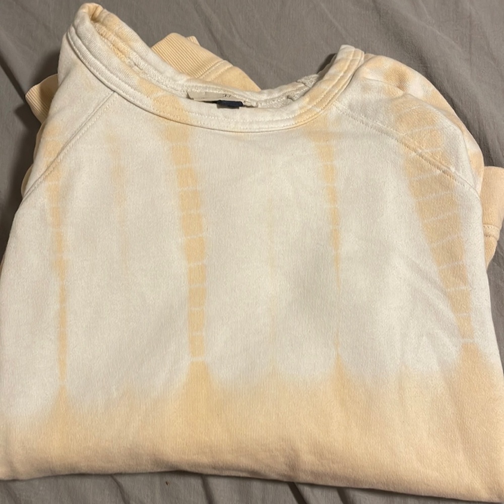 Universal Thread Women's 100% Cotton White/Peach Tie Dye Sweatshirt